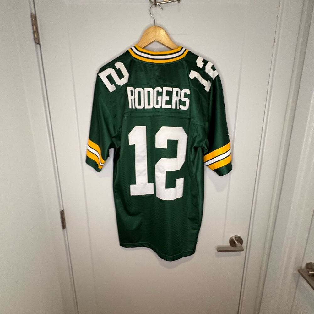 Reebok NFL Equipment Aaron Rodgers Green Bay Packers Jersey | Length +2 - Picture 6 of 8